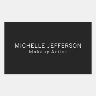 Sticker Rectangulaire Artiste maquillage noir et blanc Entreprise unique