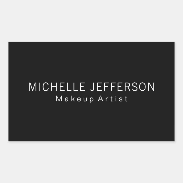 Sticker Rectangulaire Artiste maquillage noir et blanc Entreprise unique (Devant)