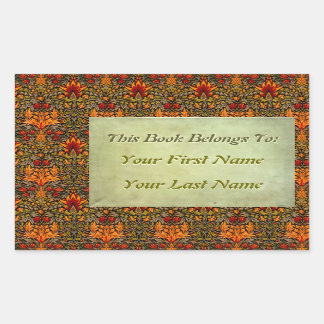 Sticker Rectangulaire Artiste Saturé Floral Plaques personnalisées
