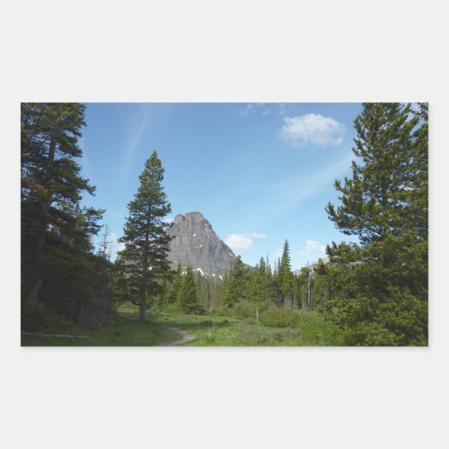 Sticker Rectangulaire Aster Park Trail au parc national Glacier (Devant)