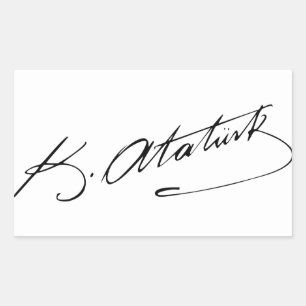 Sticker Rectangulaire Ataturk