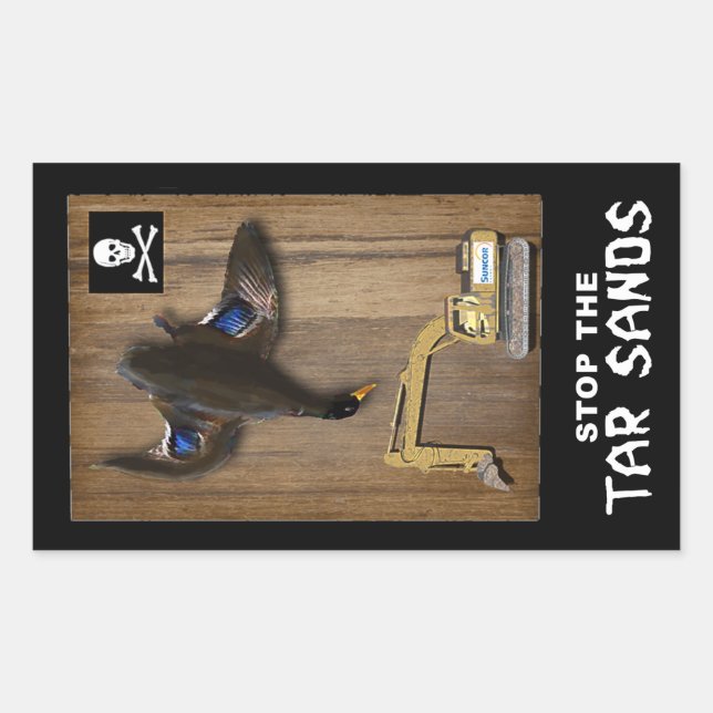 Sticker Rectangulaire Athabasca Tar Sands Duck Mount (Devant)