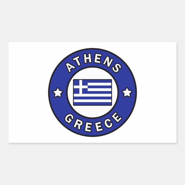 Sticker Rectangulaire Athènes Grèce (Devant)