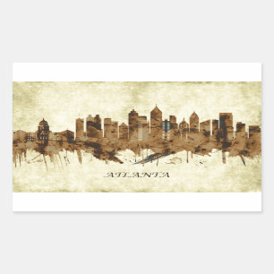 Sticker Rectangulaire Atlanta Georgia Cityscape