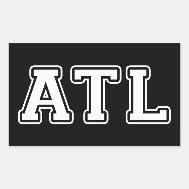 Sticker Rectangulaire Atlanta Géorgie (Devant)