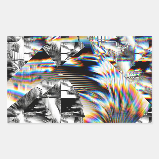 Sticker Rectangulaire Attaque arc-en-ciel (Devant)