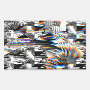 Sticker Rectangulaire Attaque arc-en-ciel