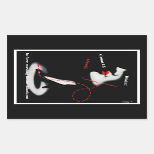 Sticker Rectangulaire Attendez ~ avant de passer à l'arrêt