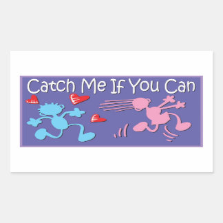 Sticker Rectangulaire Attrapez-moi si vous le pouvez - chiffres de la Sa