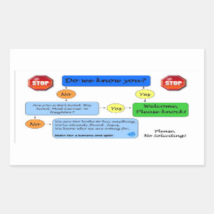 Sticker Rectangulaire Aucun diagramme de flux de sollicitation