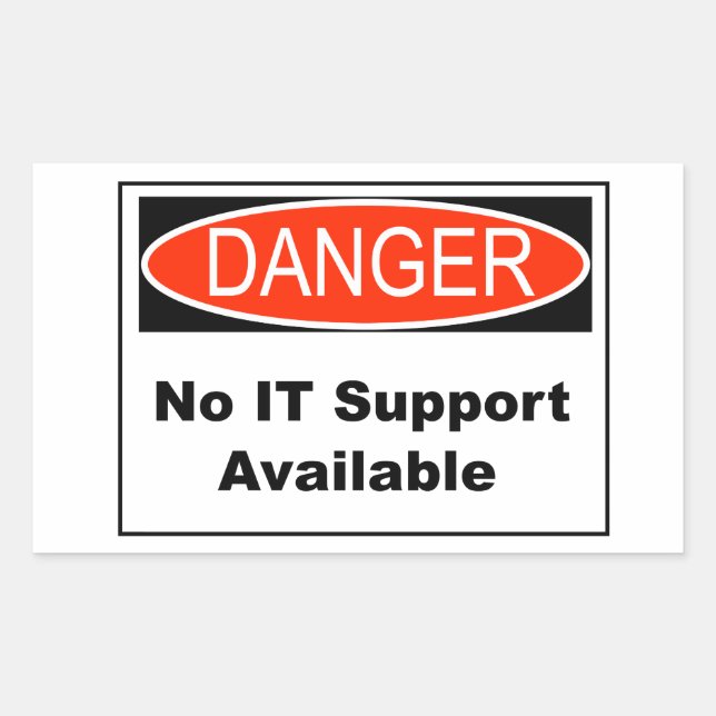 Sticker Rectangulaire Aucun support informatique disponible Signal de da (Devant)