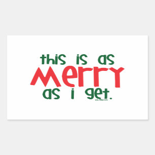 Sticker Rectangulaire Aussi Joyeux Que J'Ai