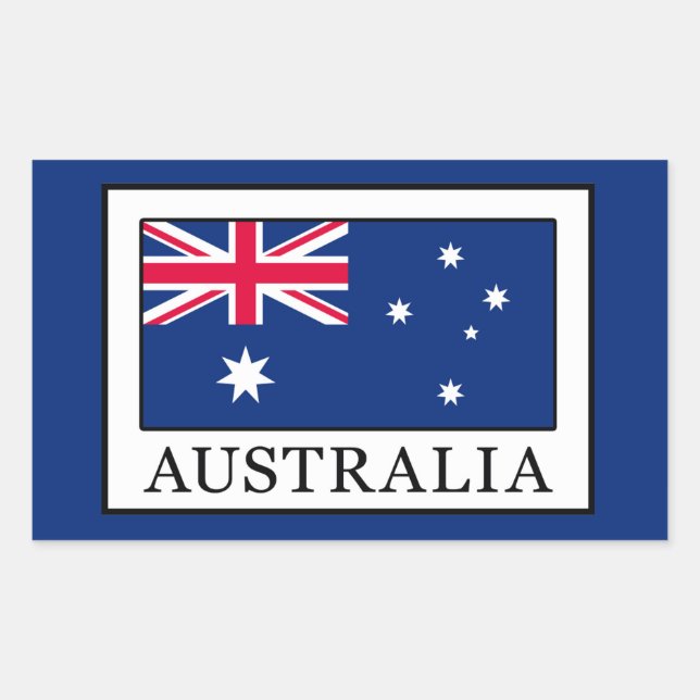 Sticker Rectangulaire Australie (Devant)