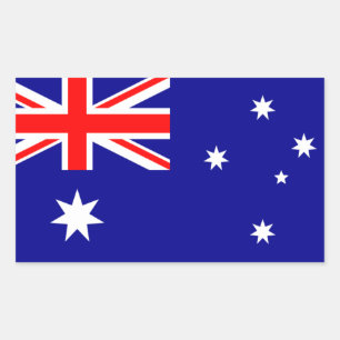 Sticker Rectangulaire AUSTRALIE : Drapeau de l'Australie