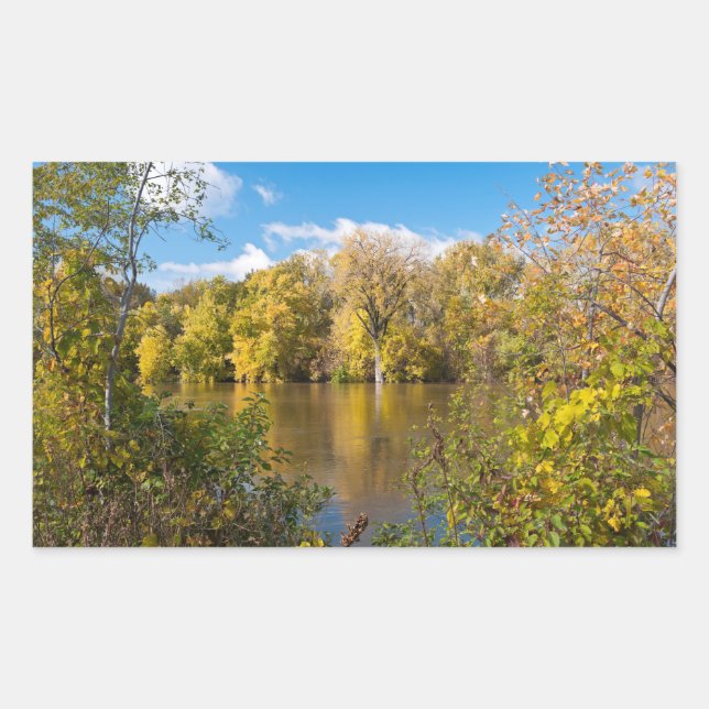 Sticker Rectangulaire Automne Le Long Du Minnesota (Devant)