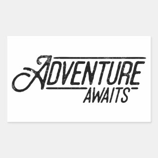 Sticker Rectangulaire Aventure Attend