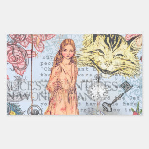 Sticker Rectangulaire Aventures d'Alice au Pays des Merveilles Classique