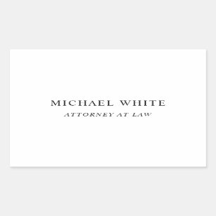 Sticker Rectangulaire Avocat de droit minimaliste classique Pro