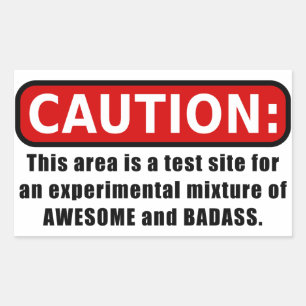 Sticker Rectangulaire Awesome et Badass