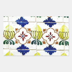 Sticker Rectangulaire Azulejos, Portuguese Tiles