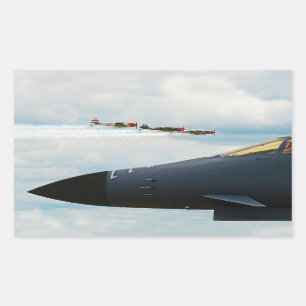 Sticker Rectangulaire B-1 Bombardement et chasseurs 2ÈME GUERRE MONDIALE