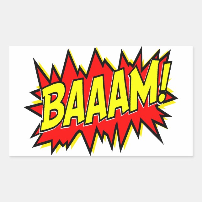 STICKER RECTANGULAIRE BAAAM ! (Devant)