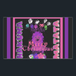 Sticker Rectangulaire Baby pink Beautiful Merry Christmas Hakuna Matata<br><div class="desc">Baby pink Beautiful Merry Christmas Hakuna Matata</div>