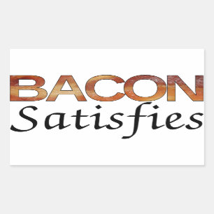 Sticker Rectangulaire Bacon satisfait