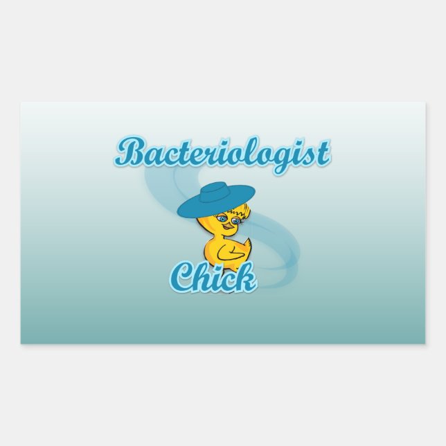 Sticker Rectangulaire Bactériologiste Chick #3 (Devant)