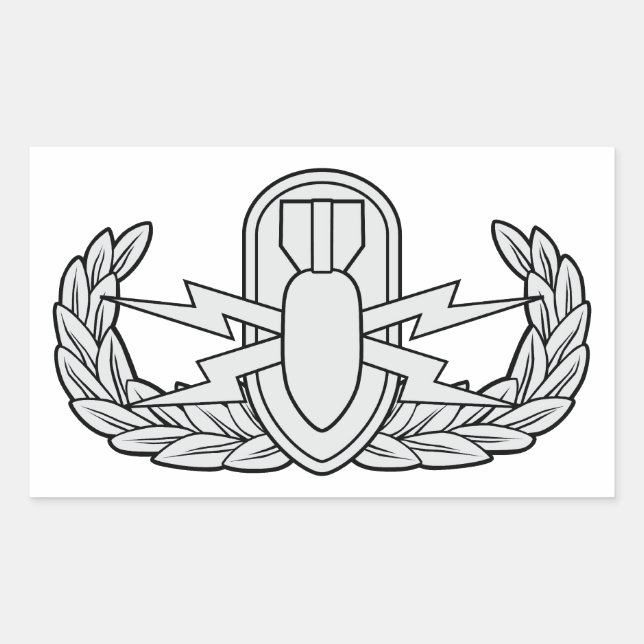 Sticker Rectangulaire badge EOD (Devant)
