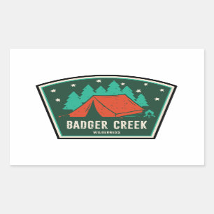 Sticker Rectangulaire Badger Creek Wilderness Oregon Camping