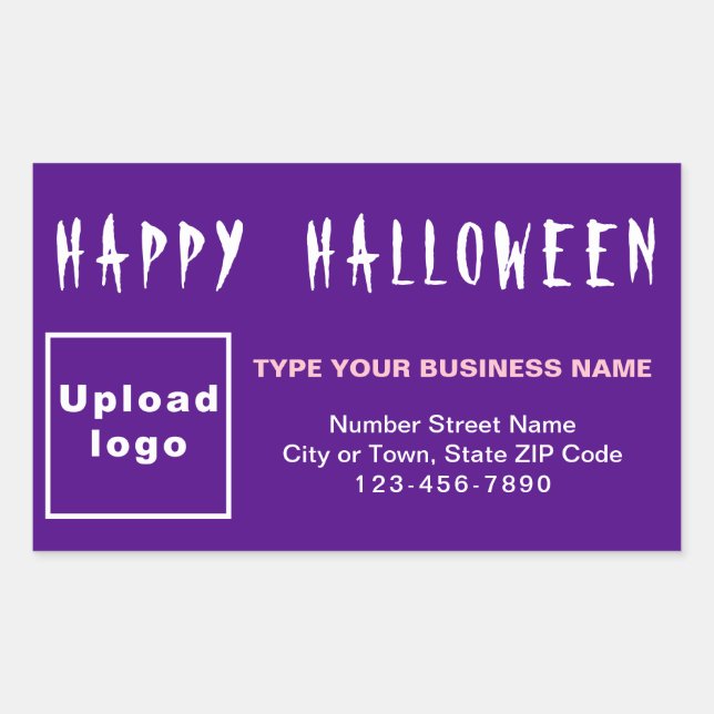Sticker Rectangulaire Baguette rectangulaire violet Halloween d'affaires (Devant)