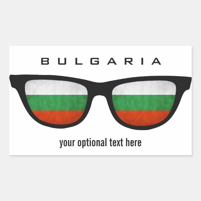 Sticker Rectangulaire Baguettes personnalisées Bulgares (Devant)