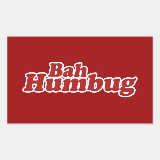 Sticker Rectangulaire Bah Humbug Christmas Scrooge (Devant)