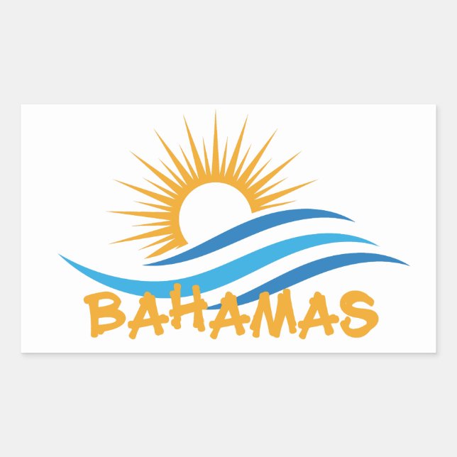 Sticker Rectangulaire Bahamas (Devant)