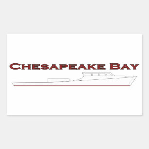 Sticker Rectangulaire Baie de chesapeake Deadrise Workboat