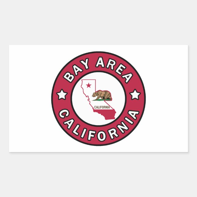 Sticker Rectangulaire Baie en Californie (Devant)