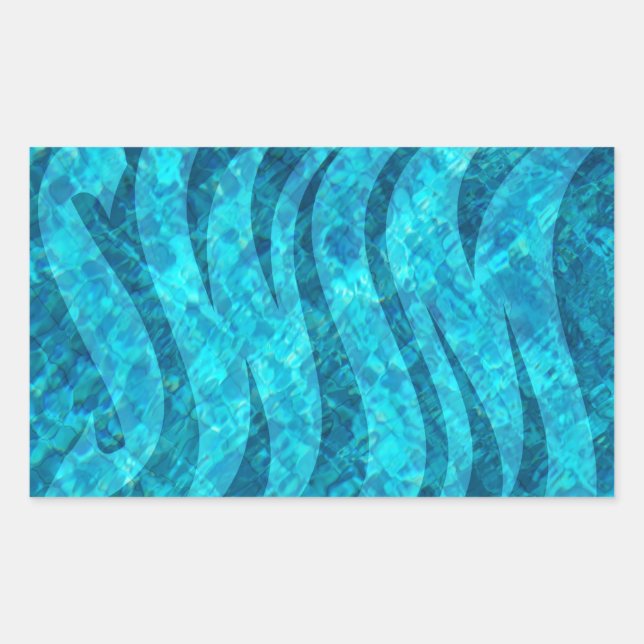 Sticker Rectangulaire Baignade dans la piscine (Devant)