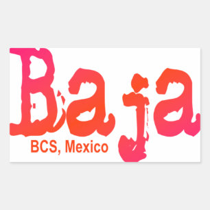 Sticker Rectangulaire Baja, BCS, Mexique