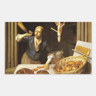 STICKER RECTANGULAIRE BAKER À FOUR ANTIQUE, BOUTIQUE DE PAIN DE BAKERY