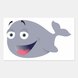 Sticker Rectangulaire Baleine amusante