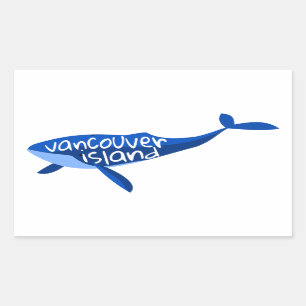 Sticker Rectangulaire Baleine de l'île de Vancouver