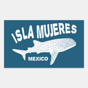 Sticker Rectangulaire Baleine Requin Plongée sous-marine Isla Mujeres