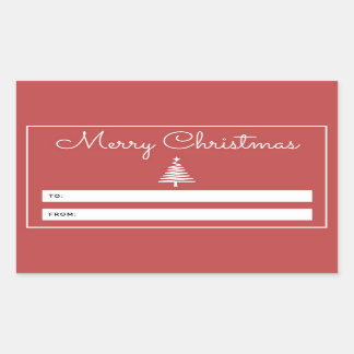 Sticker Rectangulaire Balise cadeau de Noël Joyeux