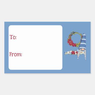 Sticker Rectangulaire Balise cadeau Gnome at Home