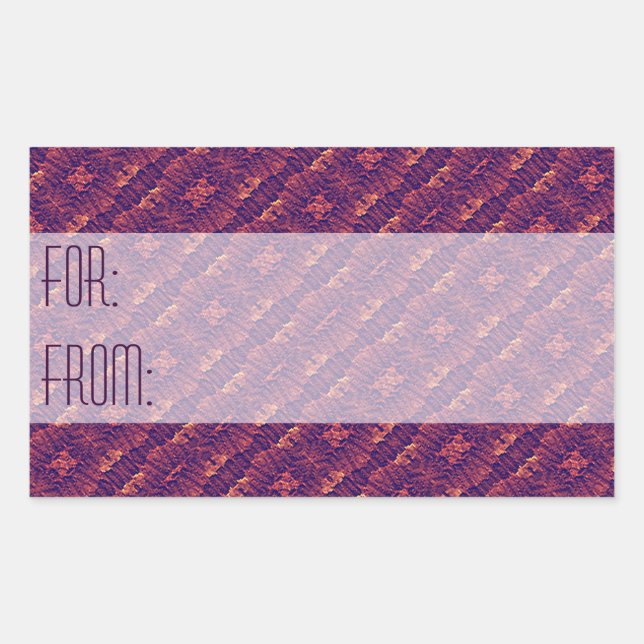 Sticker Rectangulaire Balise cadeau Suryasta Stripes (Devant)