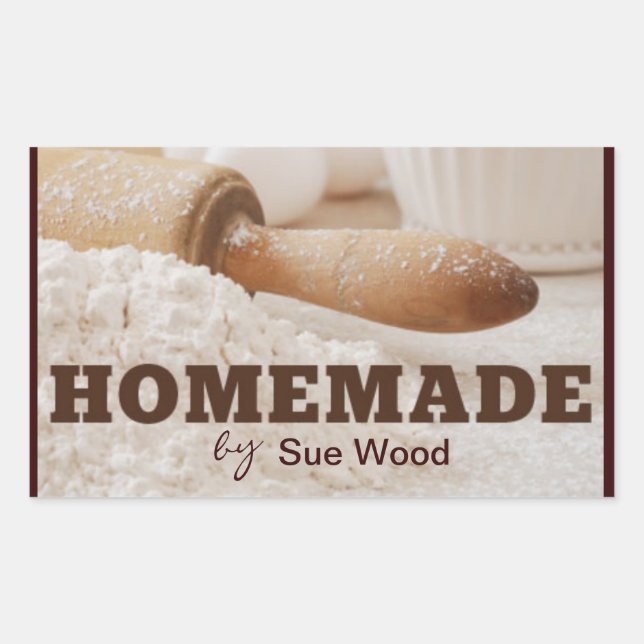 Sticker Rectangulaire Balises cadeaux faites maison par VOUS (Devant)