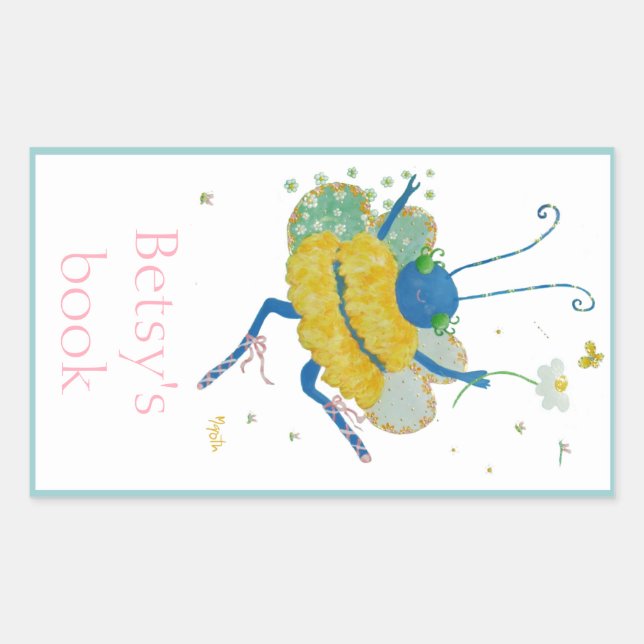 Sticker Rectangulaire Ballerina Bee (Devant)