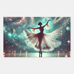 Sticker Rectangulaire Ballerina spatiale
