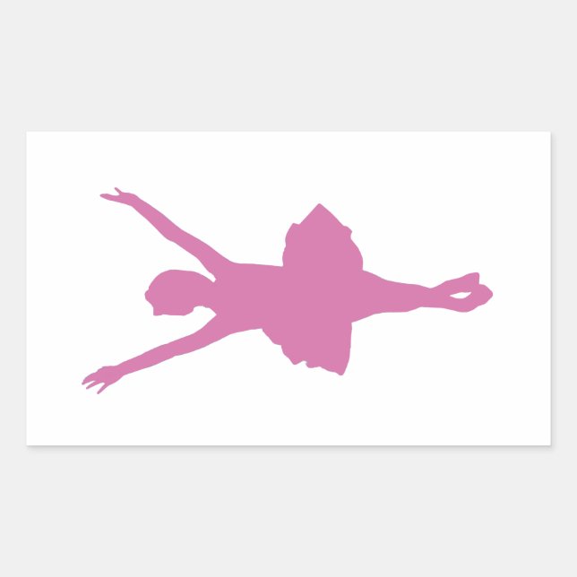 Sticker Rectangulaire Ballet rose (Devant)